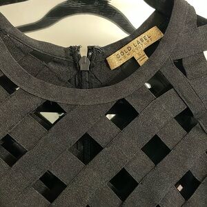 WOW COUTURE/ GOLD LABEL  Brand new black oat cage maxi bandage dress size medium